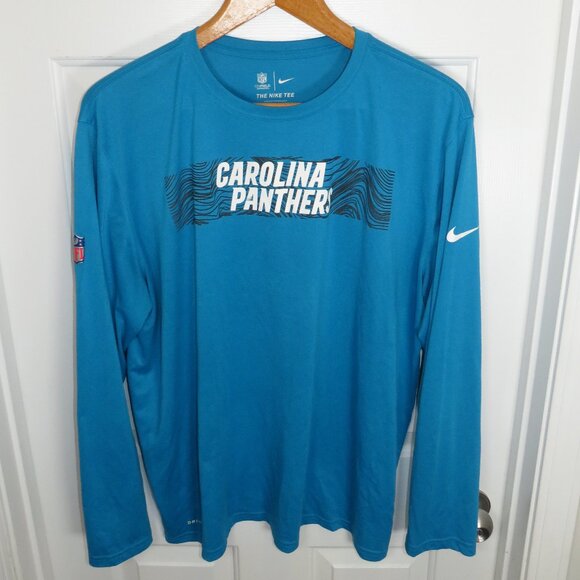Carolina Panthers The Nike Tee NFL Dri-Fit  L/S T-Shirt Athletic Cut XXL - Picture 1 of 4